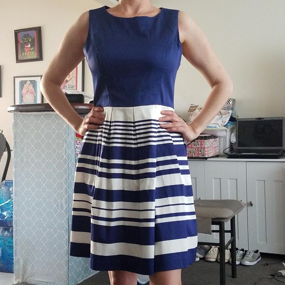 Forever 21 Navy Striped Dress Size Small